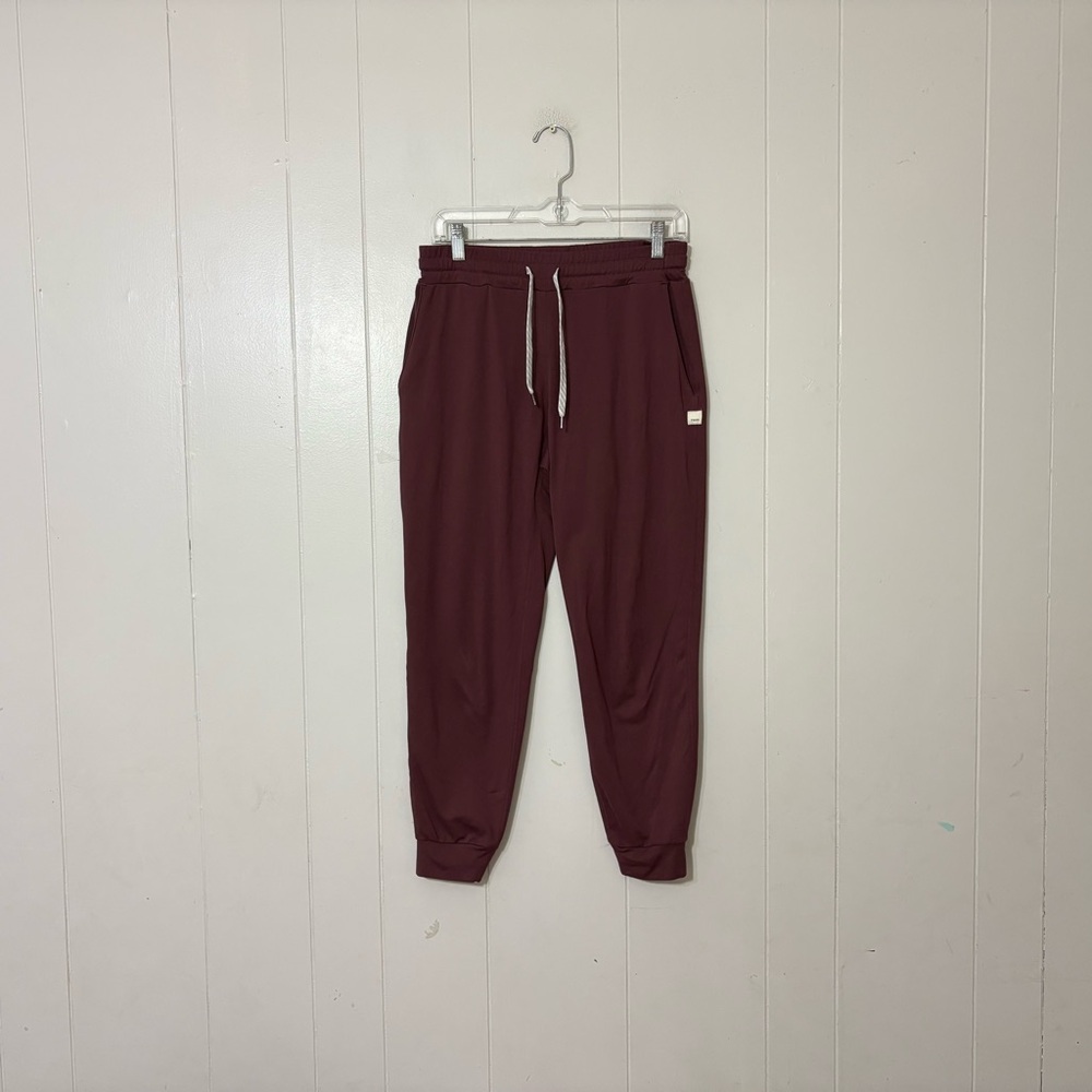 Vuori Performance Jogger Burgundy Women’s Size S Drawstring Athleisure